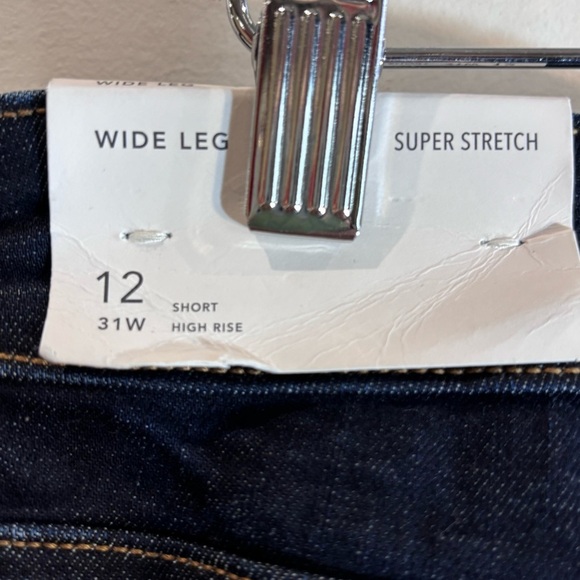 AMERICAN EAGLE SZ 12S Wide Leg Dark Wash Jean Trouser NEW WITH TAG - Picture 6 of 16